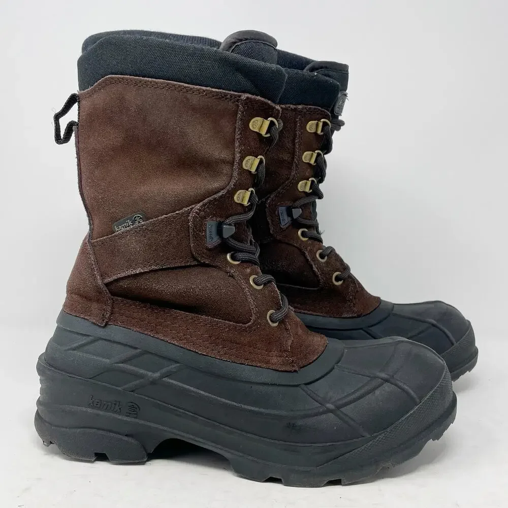 Kamik Suede Nation Plus Waterproof Insulated Winter Boots Mens 8